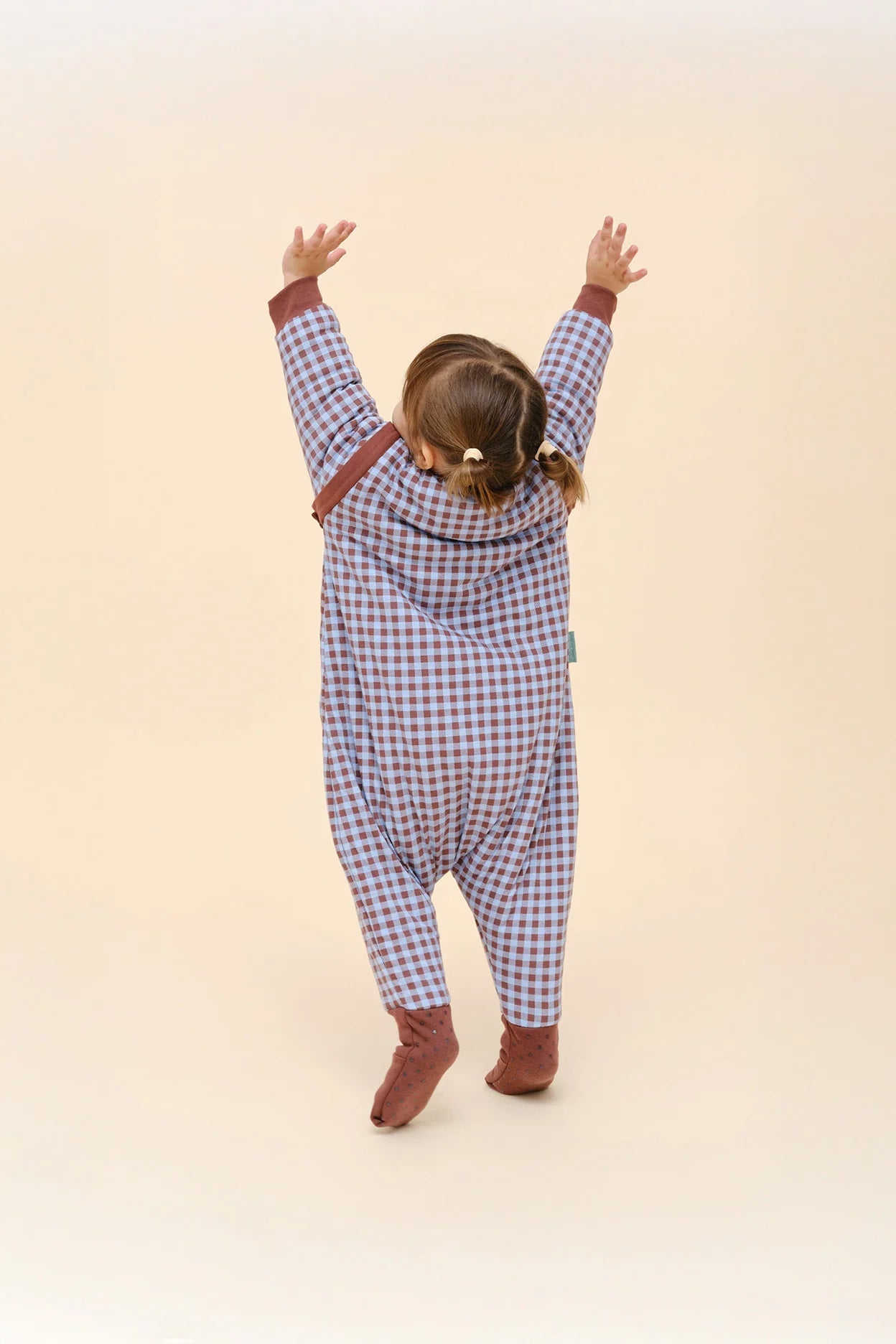Pijama Manta con Mangas Vichy Brown & Blue TOG 2.5 Molis & Co - Molis&Co - PetitGegant