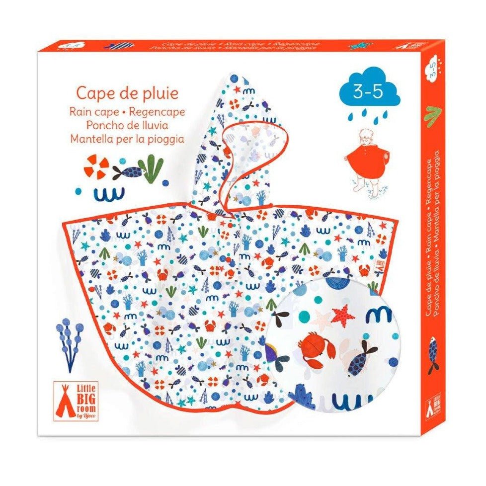 Poncho de lluvia con capucha (3/5 Años)Océano Djeco-Djeco-PetitGegant