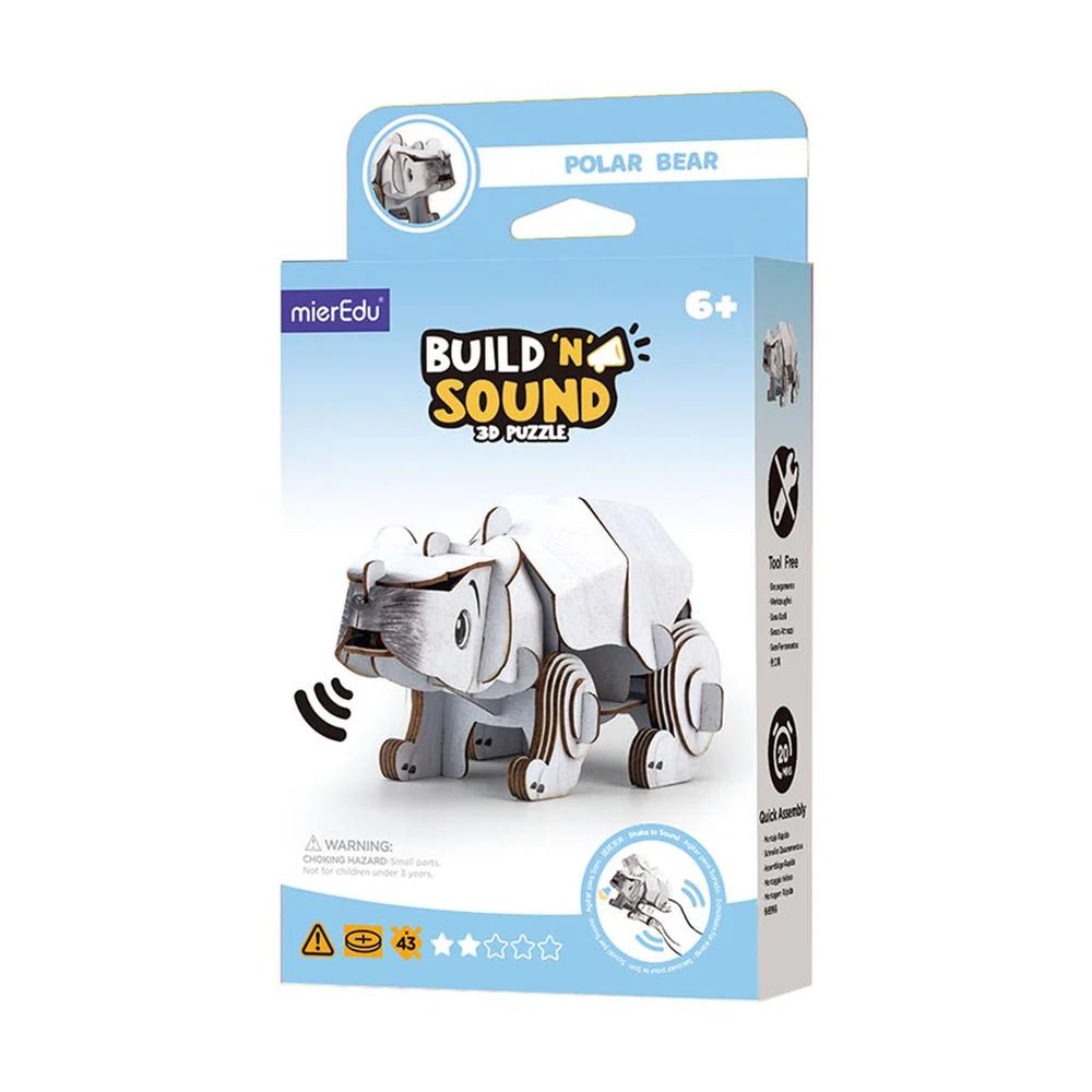 Puzzle 3D con Sonido Oso Polar MierEdu - MierEdu - PetitGegant