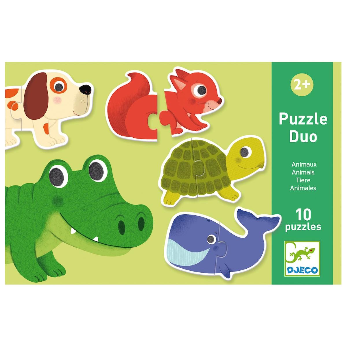 Puzzle dúo Animales Djecop - Djeco - PetitGegant