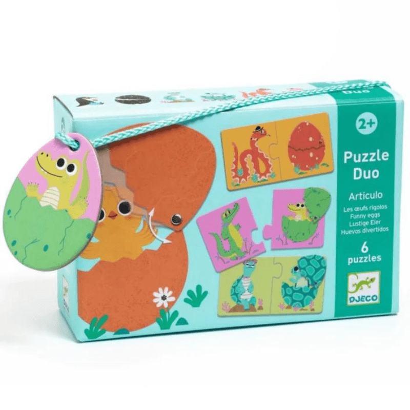 Puzzle Duo Huevos Divertidos Djeco - Djeco - PetitGegant