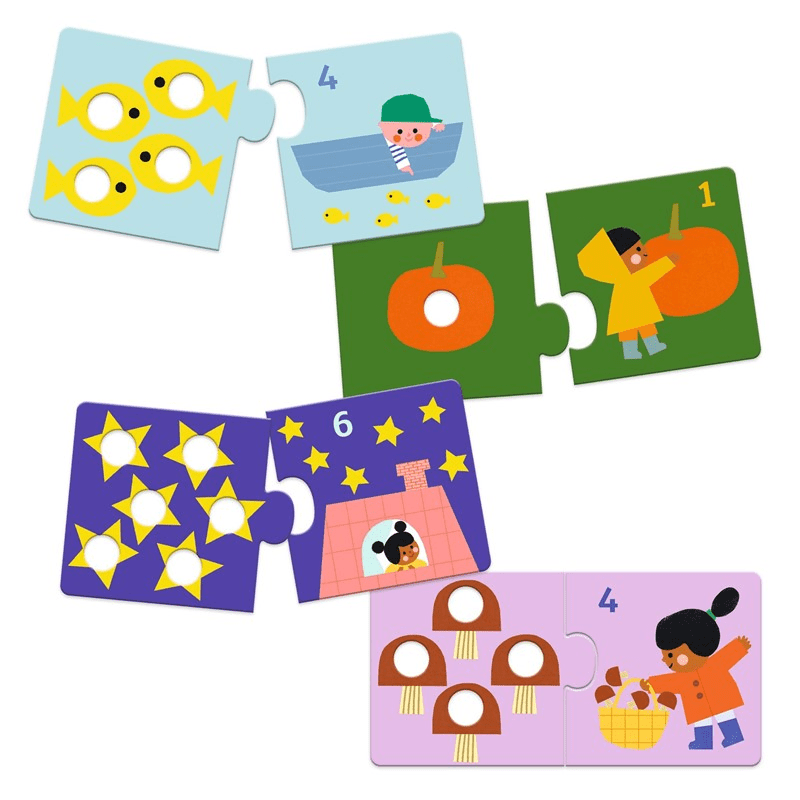 Puzzle Duo Primeras Cifras Djeco - Djeco - PetitGegant