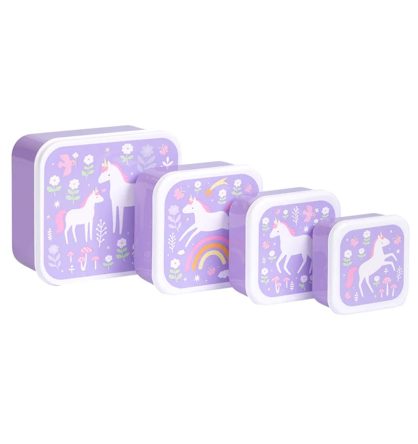 Set 4 fiambreras Unicornio A Little Lovely - A little lovely company - PetitGegant