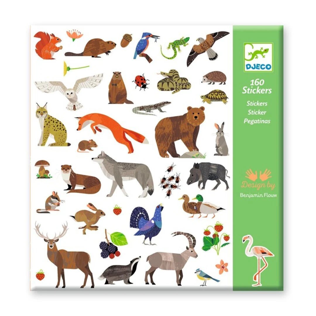 Set pegatinas Fauna Djeco - Djeco - PetitGegant