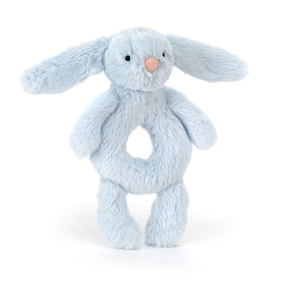 Sonajero Bashful Baby Blue Bunny Ring Rattle Jellycat - Jellycat - PetitGegant