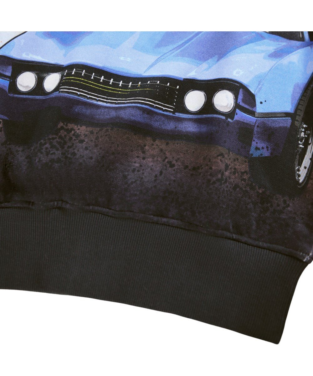 Sudadera Afelpada Mattis Coche Azul Molo - molo - PetitGegant