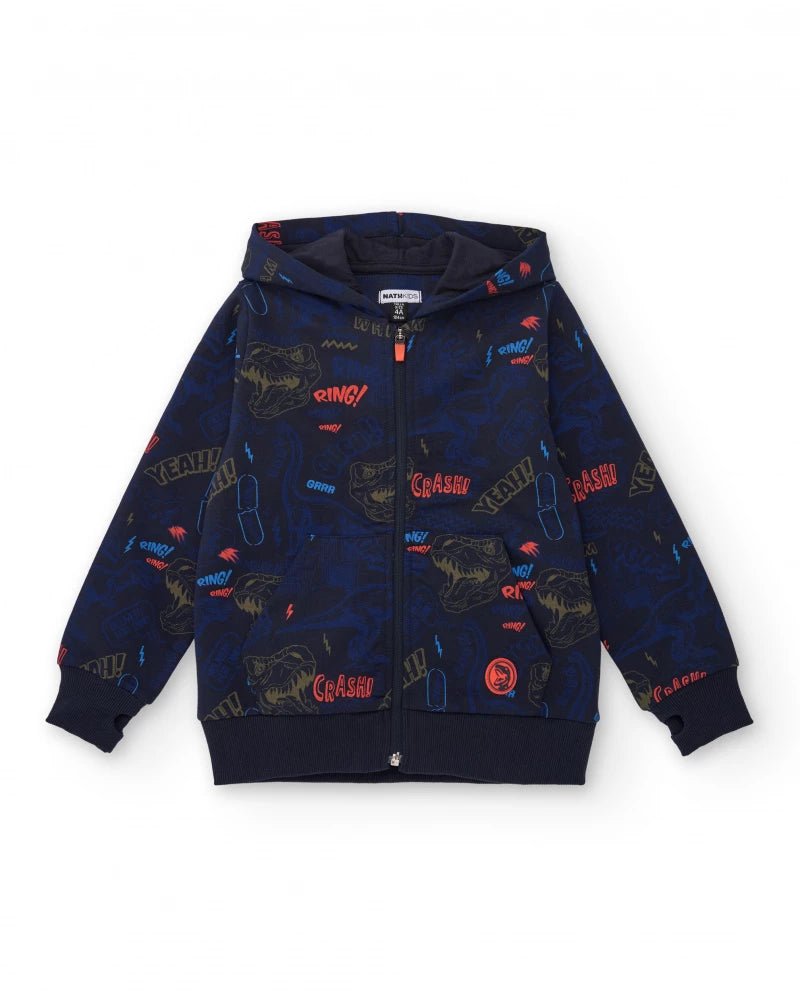 Sudadera Capucha y Cremallera Jurassic Town Nath Kids - Nath Kids - PetitGegant