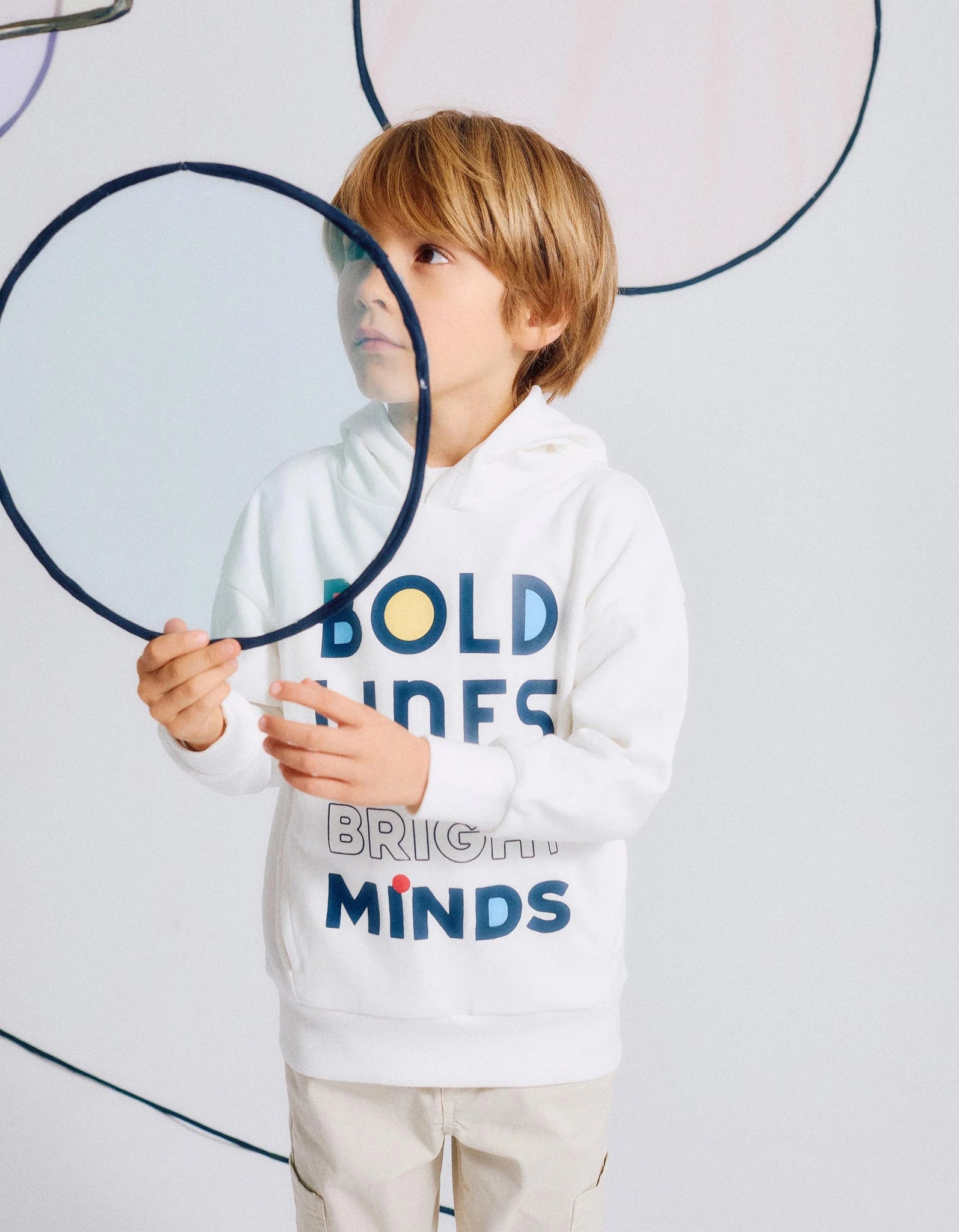 Sudadera de Algodón con Capucha para Niño 'Bold', Blanco ZY - Zippy - PetitGegant