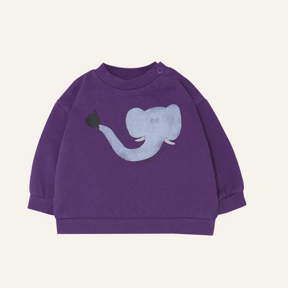 Sudadera perchada bebé Elephant Purple The Campamento - The Campamento - PetitGegant