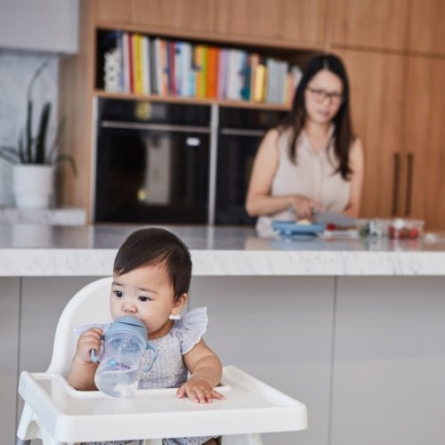 Taza con pajita flexible Ocean con pesa B.Box - bbox - PetitGegant