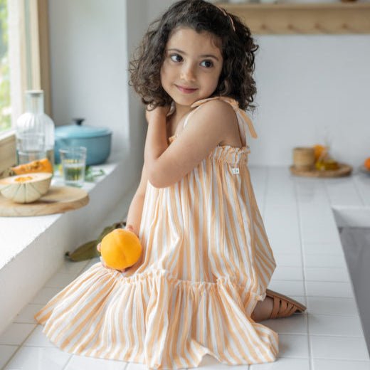 Vestido Bambula Araia Peach 1+in the family - 1+inthefamily - PetitGegant