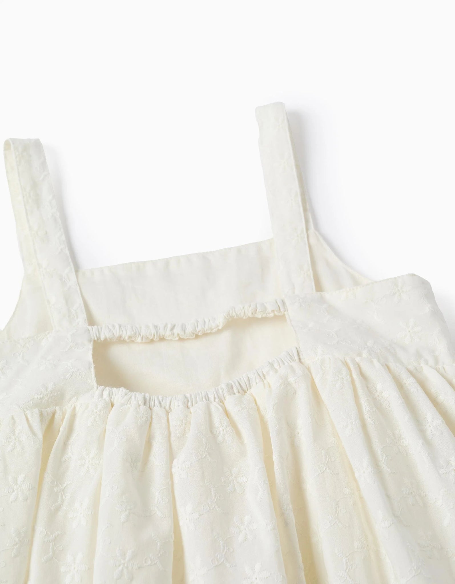 Vestido Blanco con Bordado Inglés ZY - Zippy - PetitGegant