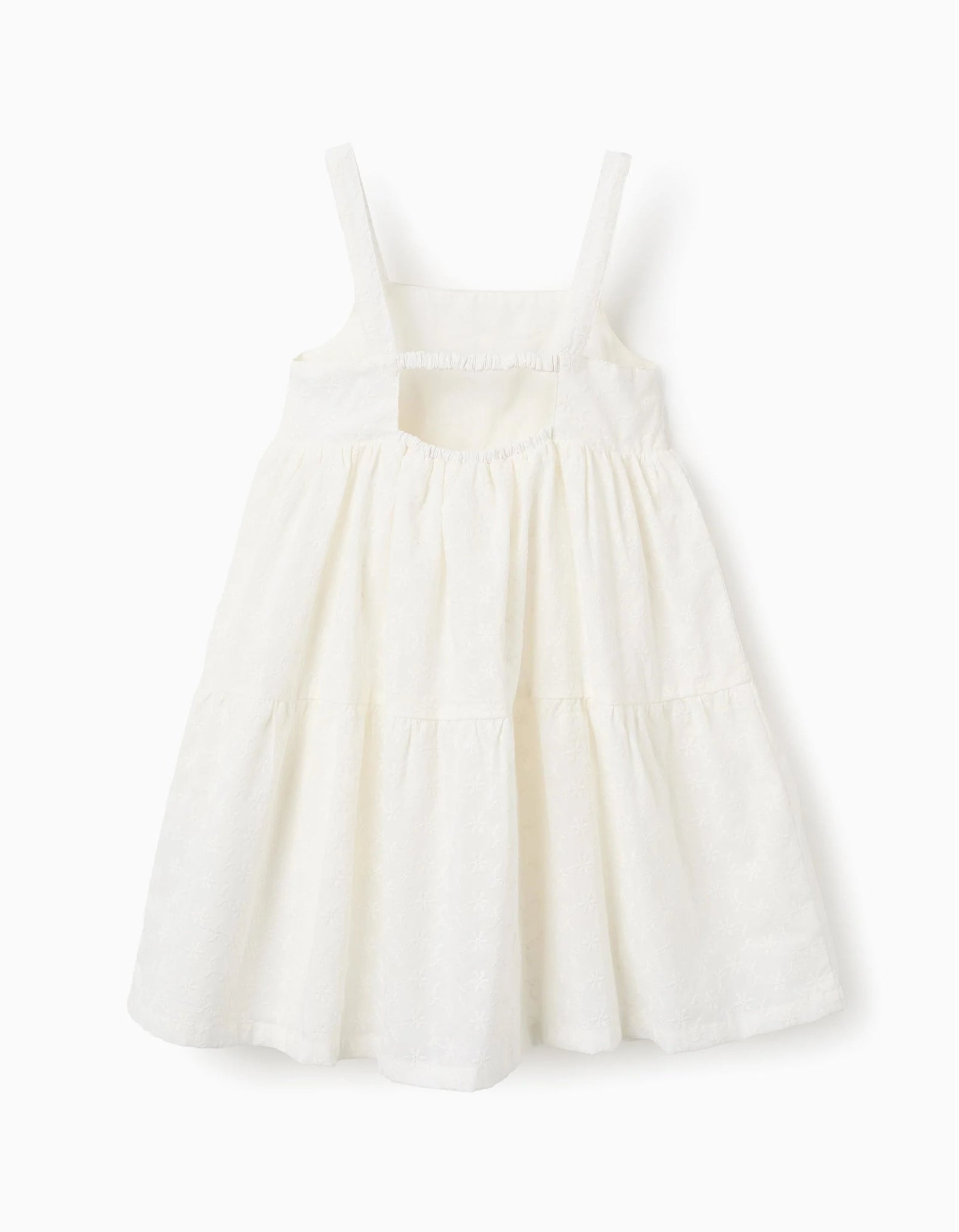 Vestido Blanco con Bordado Inglés ZY - Zippy - PetitGegant