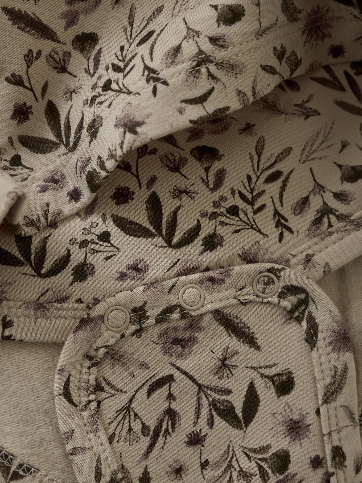 Vestido - Body Bebé Floral Smoke Grey Minymo - Minymo - PetitGegant