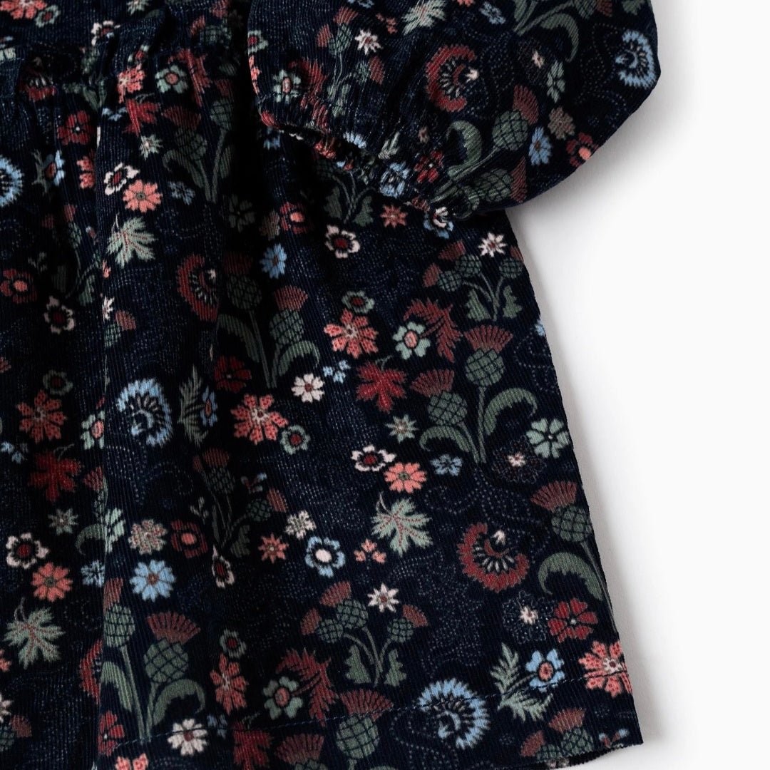 Vestido De Pana Floral Azul ZY - Zippy - PetitGegant