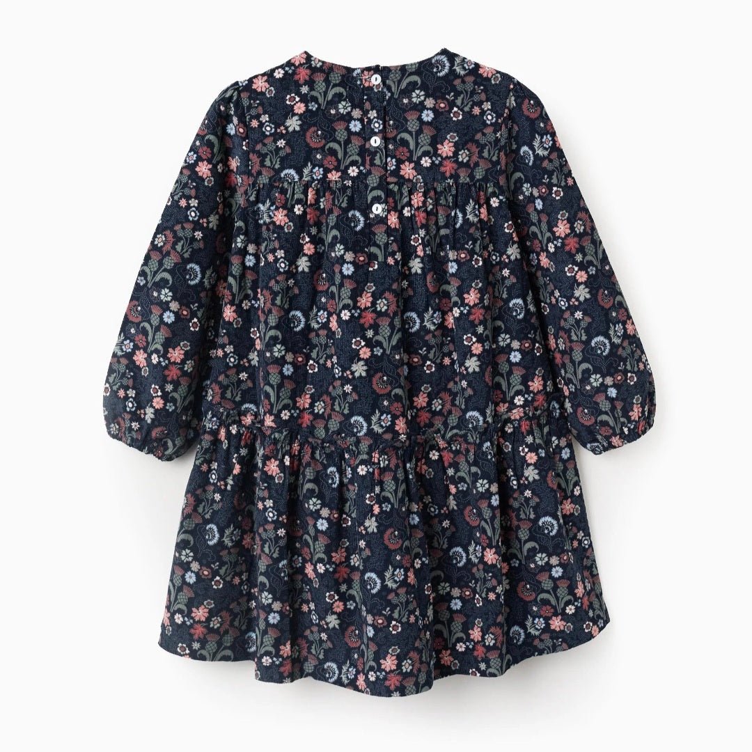 Vestido De Pana Floral Azul ZY - Zippy - PetitGegant