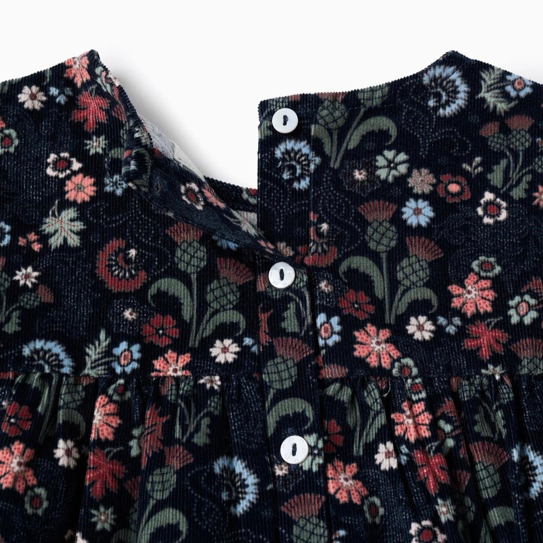 Vestido De Pana Floral Azul ZY - Zippy - PetitGegant