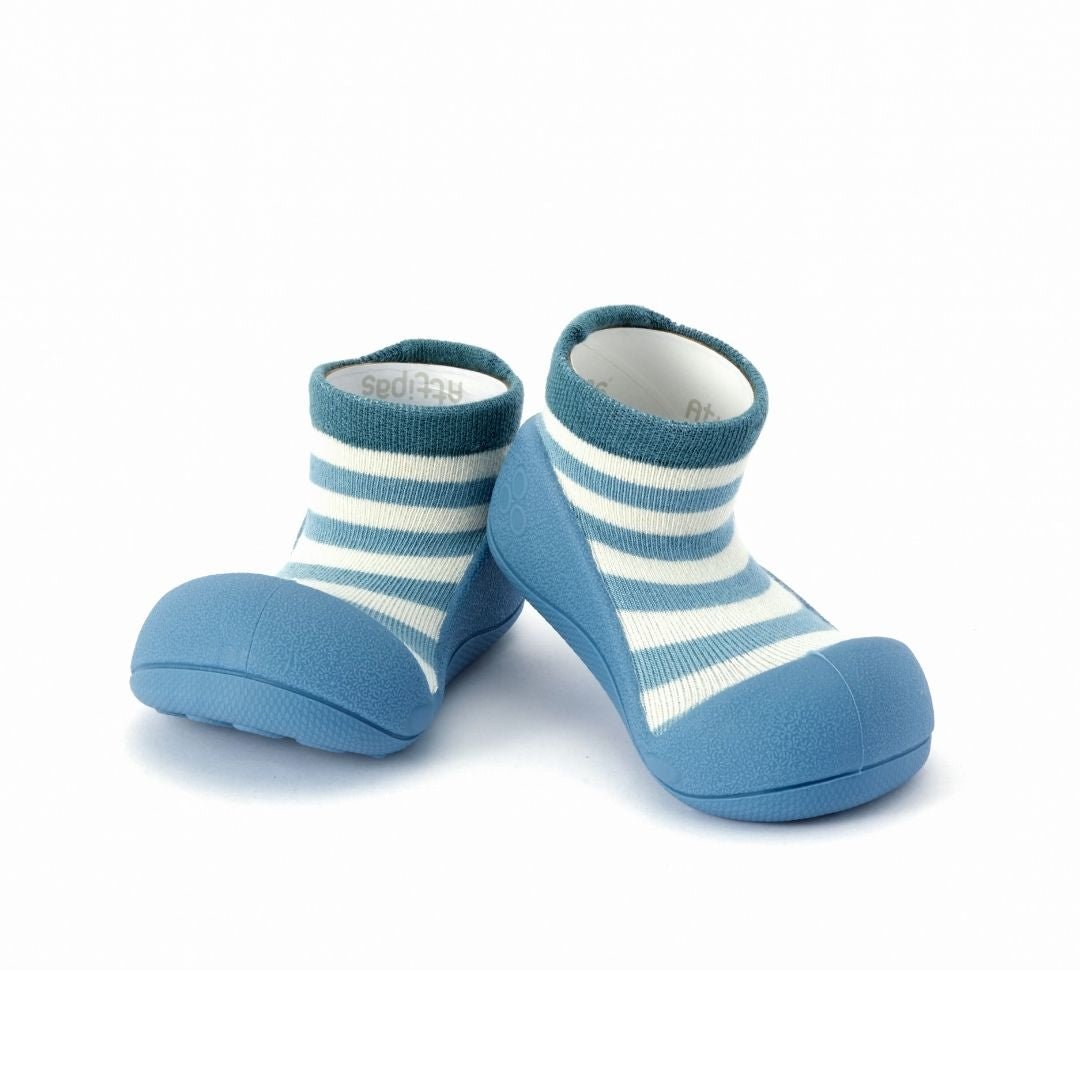 Zapatos suela blanda Verano Stripe Blue Attipas - Attipas - PetitGegant