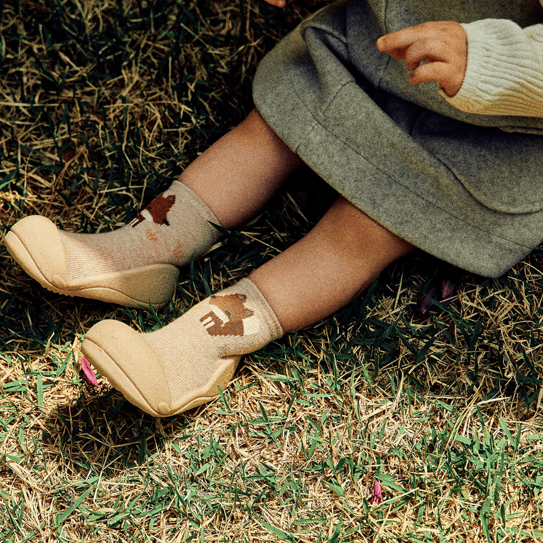 Zapatos suela blanda Woodland Beige Fox Attipas - Attipas - PetitGegant