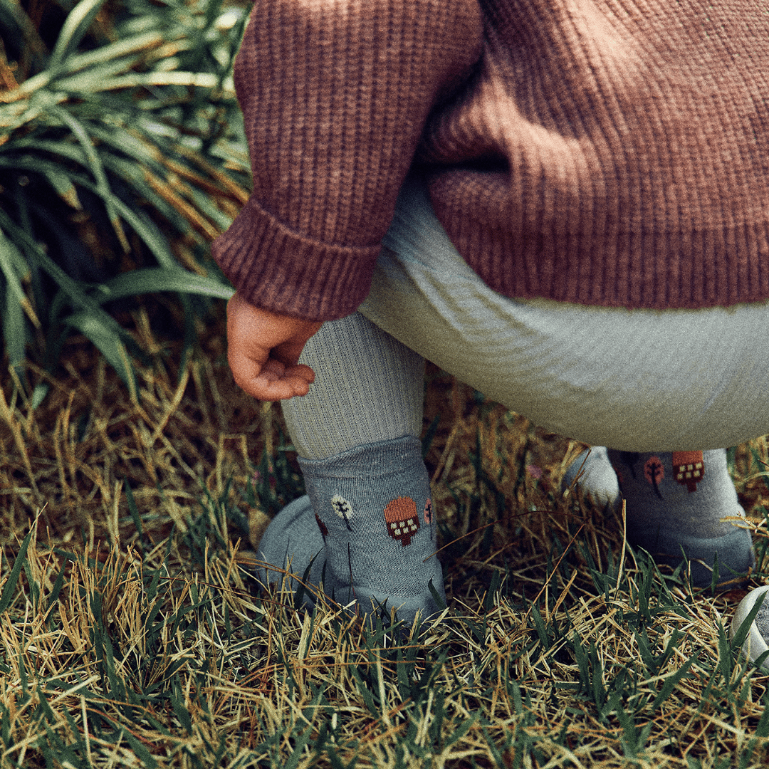 Zapatos suela blanda Woodland Blue Squirrel Attipas - Attipas - PetitGegant