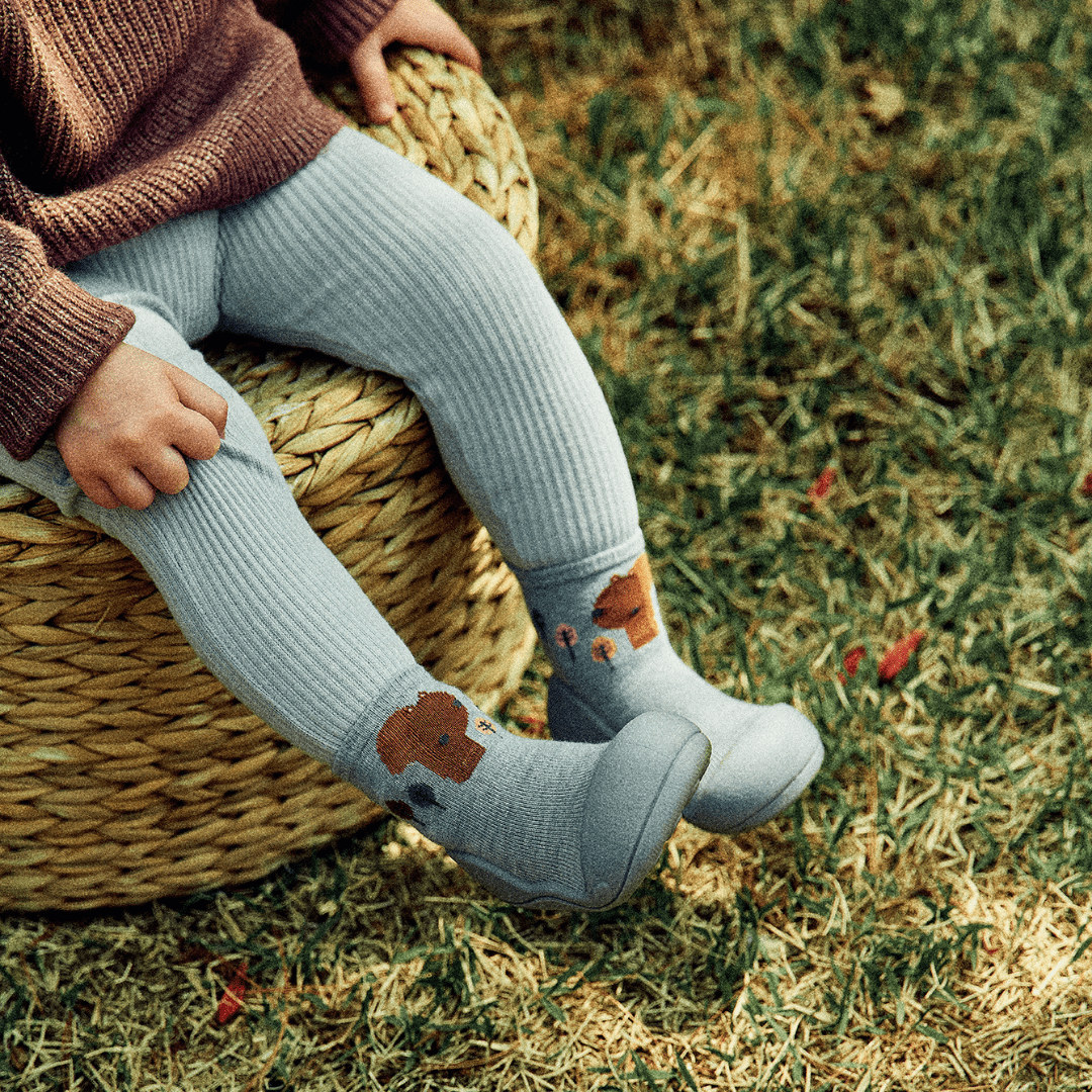 Zapatos suela blanda Woodland Blue Squirrel Attipas - Attipas - PetitGegant