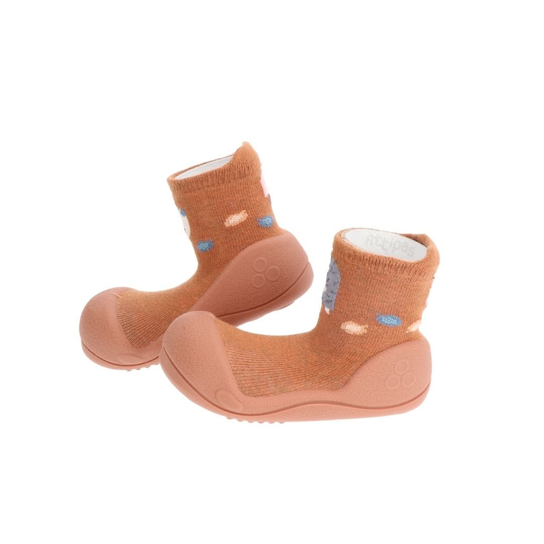 Zapatos suela blanda Woodland Brown Hedgehog Attipas - Attipas - PetitGegant