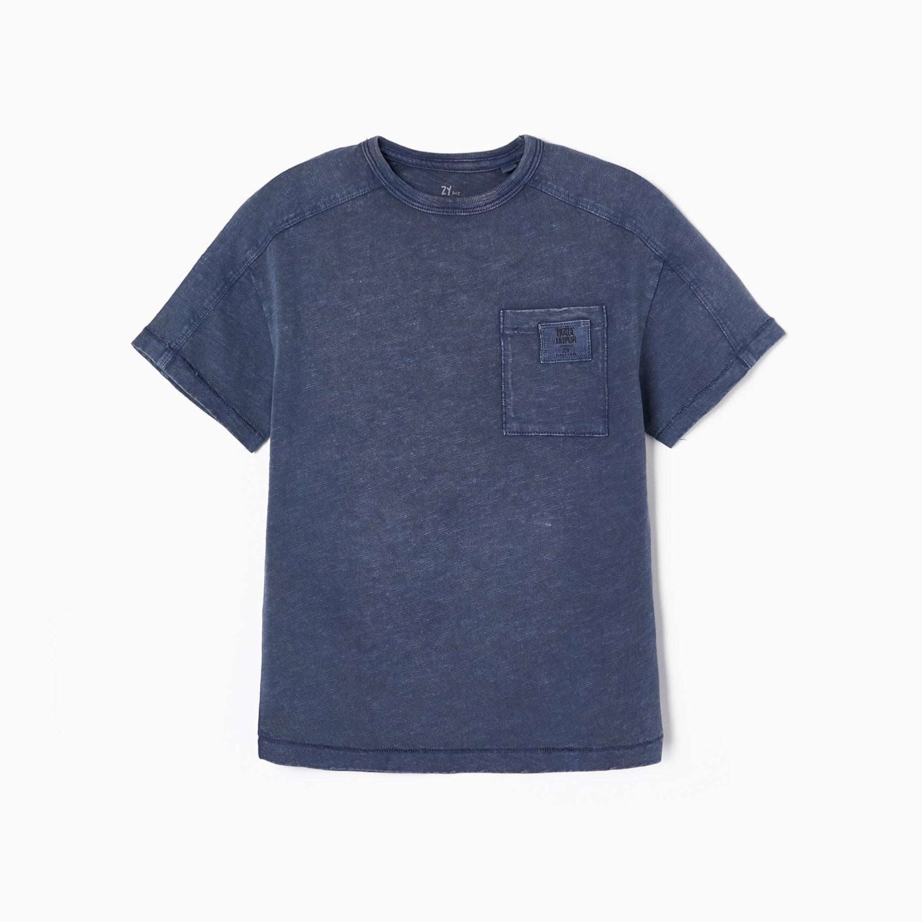 Camiseta de algodón Azul Oscuro ZY-Zippy-PetitGegant