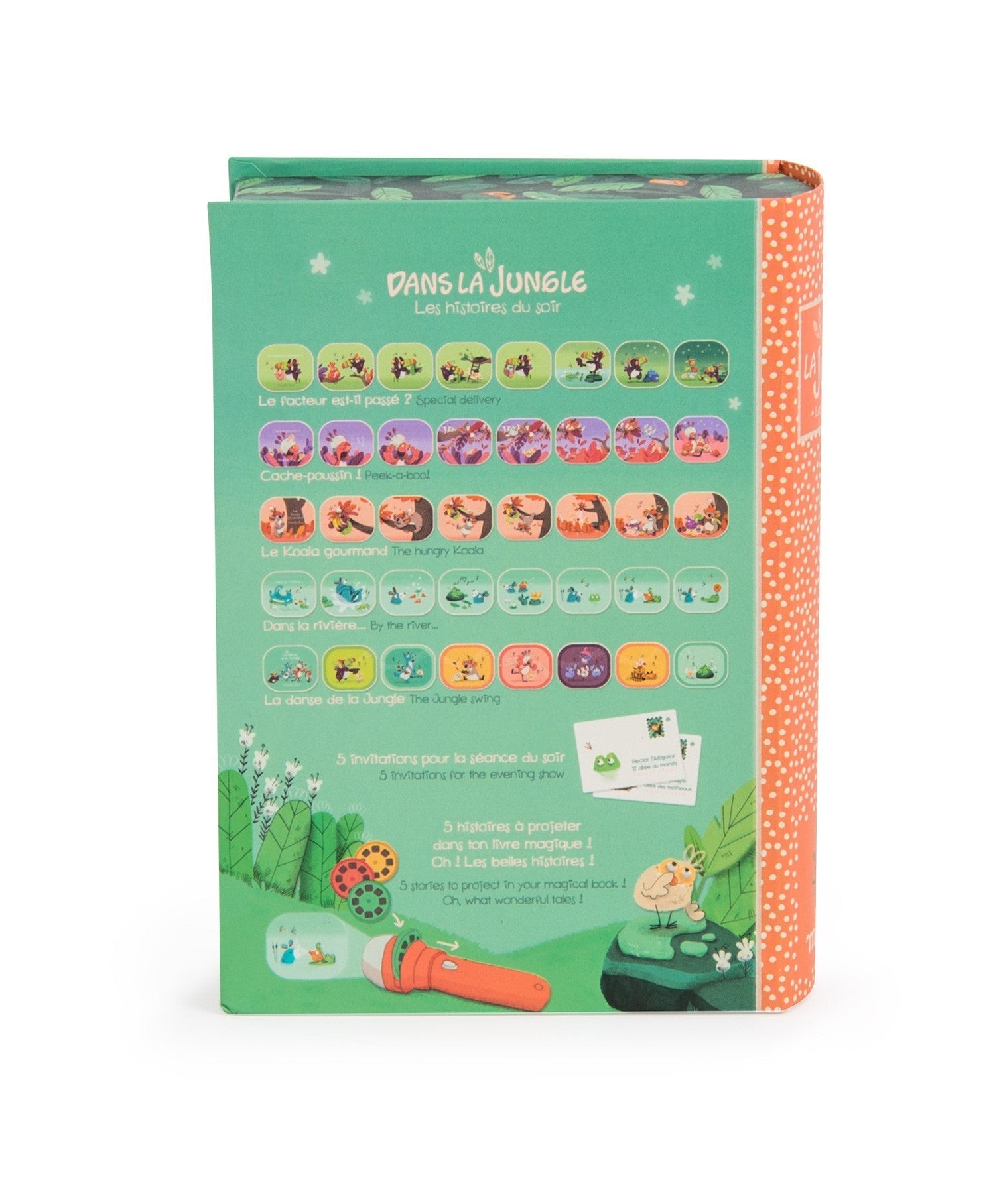 Libro de linterna - proyector “Historias la jungla"Moulin Roty - Moulin Roty - PetitGegant