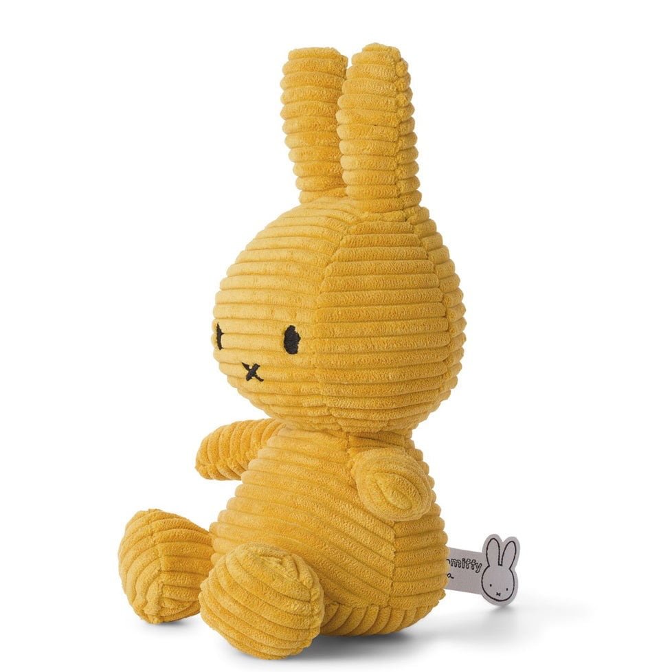 Nijntje Miffy Sitting Corduroy Yellow Bon Ton Toys-Bon Ton Toys-PetitGegant
