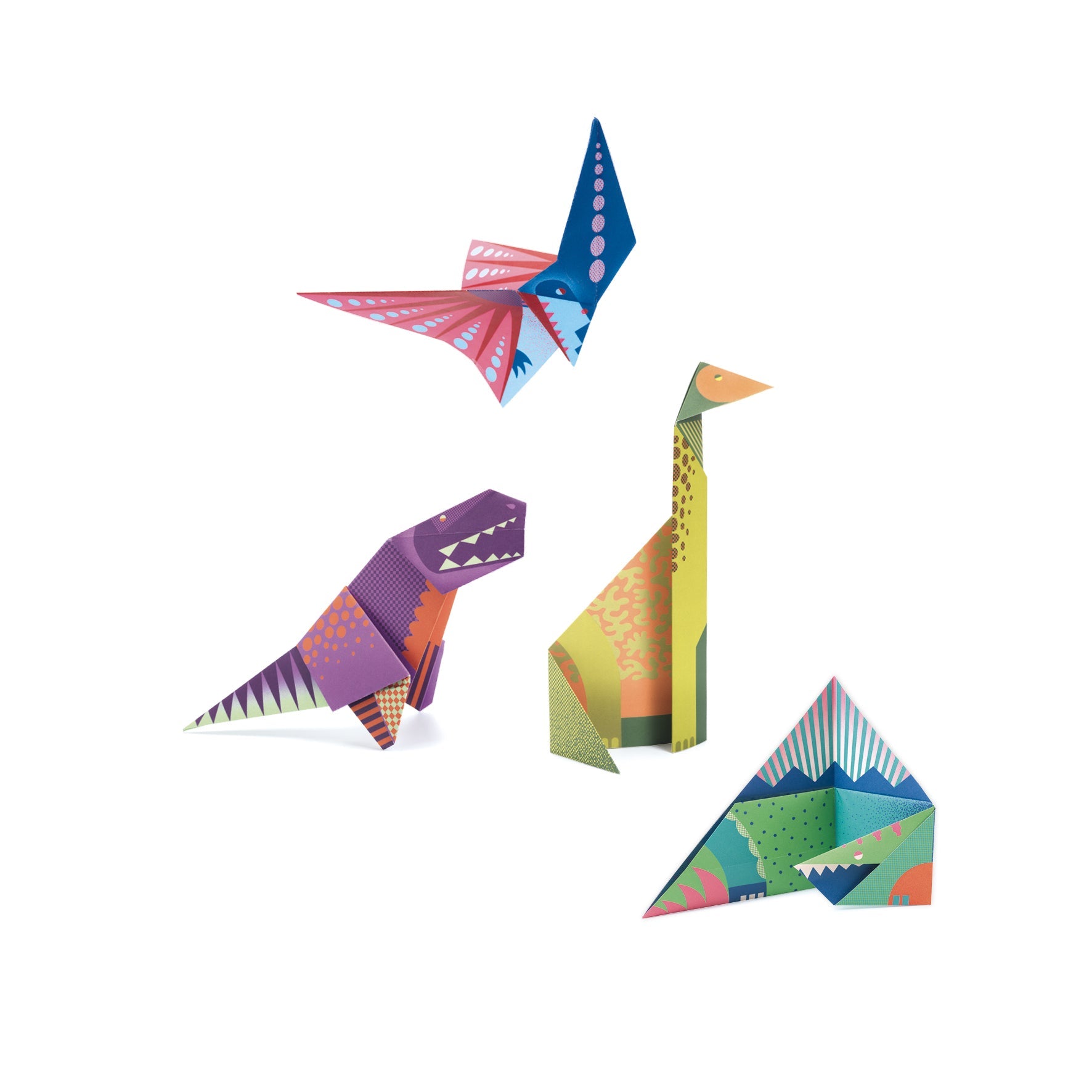 Papiroflexia origami "Dinosaurios" Djeco-Djeco-PetitGegant