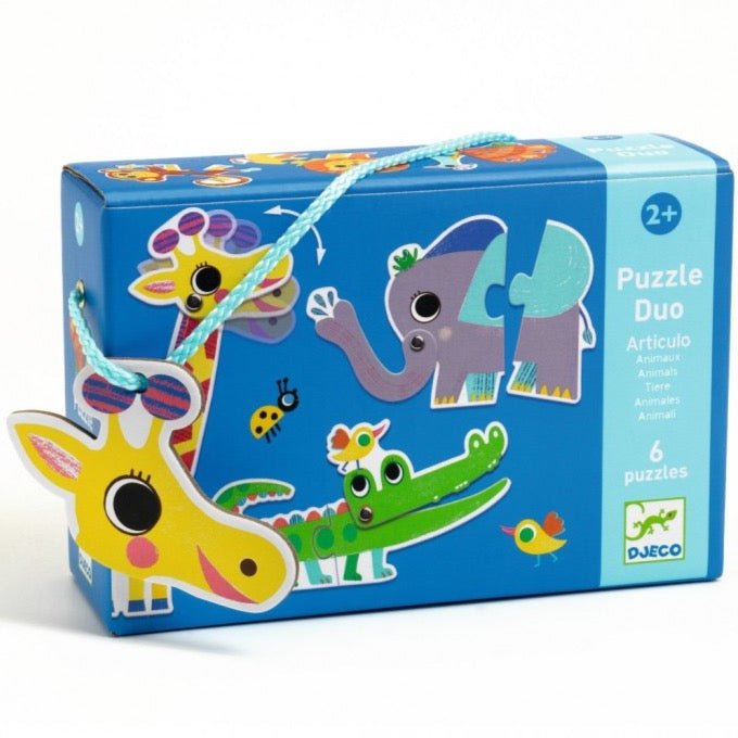 Puzzle dúo Animales Articulados Djeco-Djeco-PetitGegant