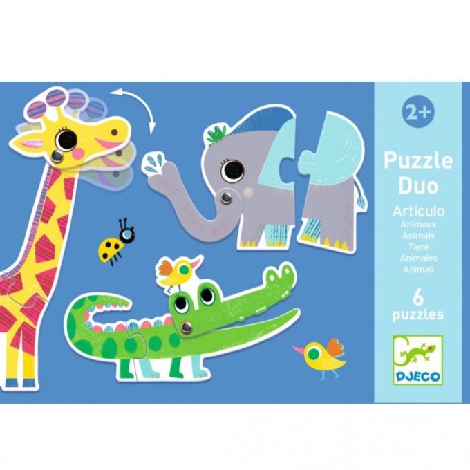 Puzzle dúo Animales Articulados Djeco-Djeco-PetitGegant