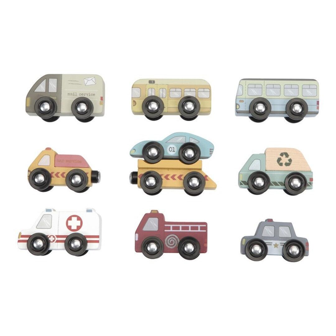 Set de 9 vehículos de madera Little Dutch-Little Dutch-PetitGegant